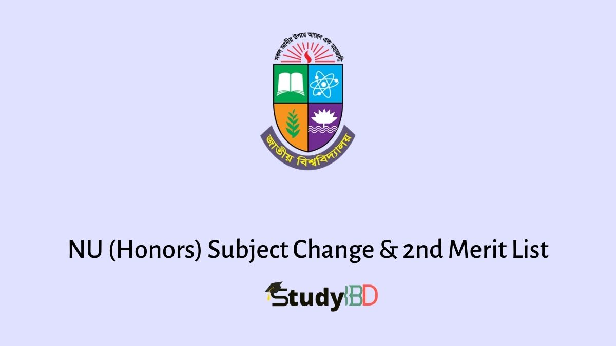 NU (Honors) Subject Change & 2nd Merit List