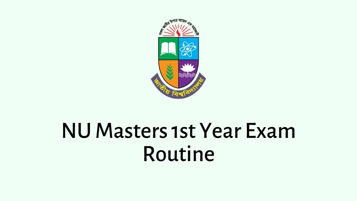 NU Masters 1st Year Exam Routine