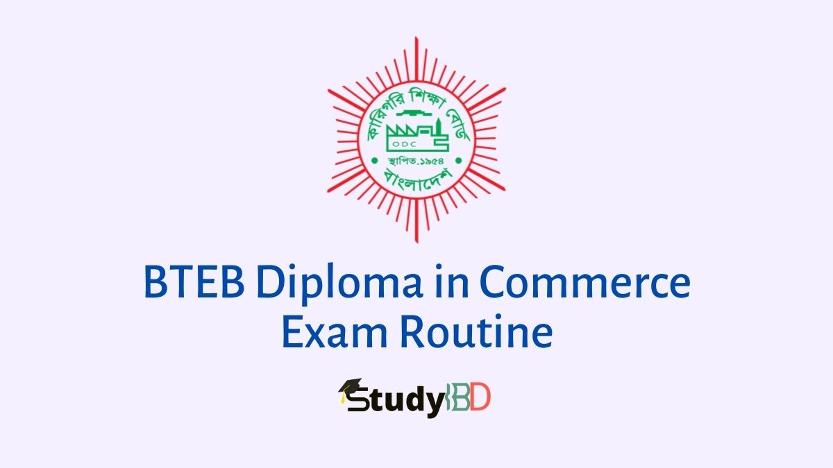 BTEB Diploma in Commerce Exam Routine