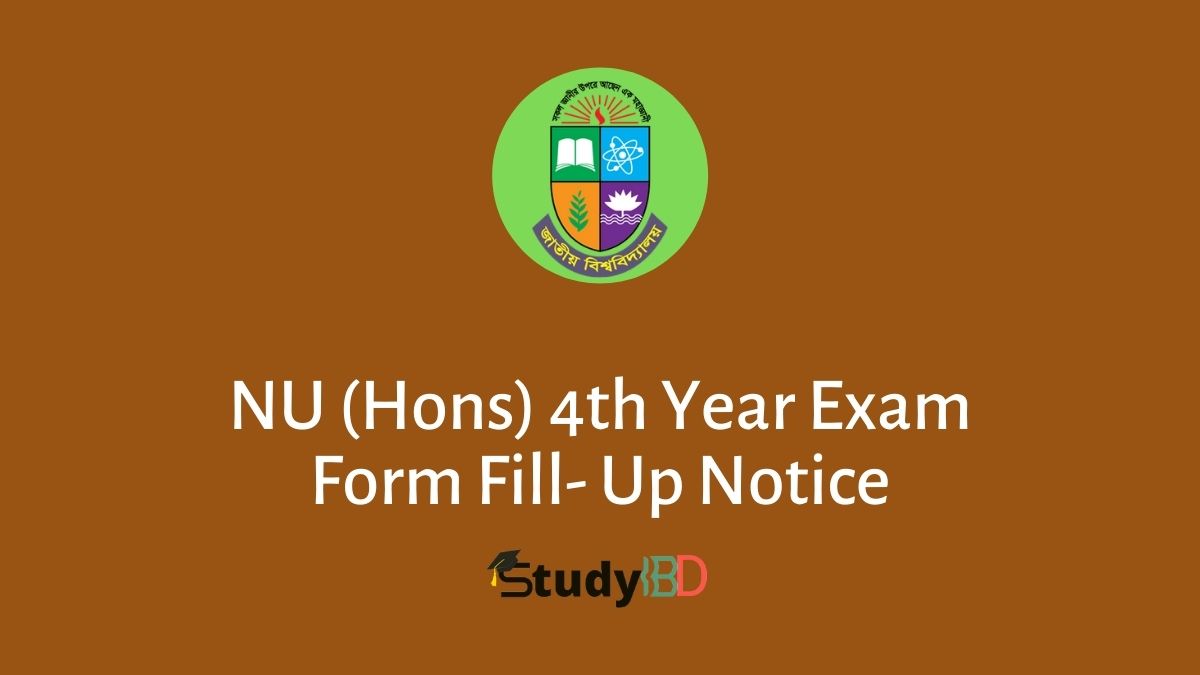 NU (Hons) 4th Year Exam Form Fill-Up Notice