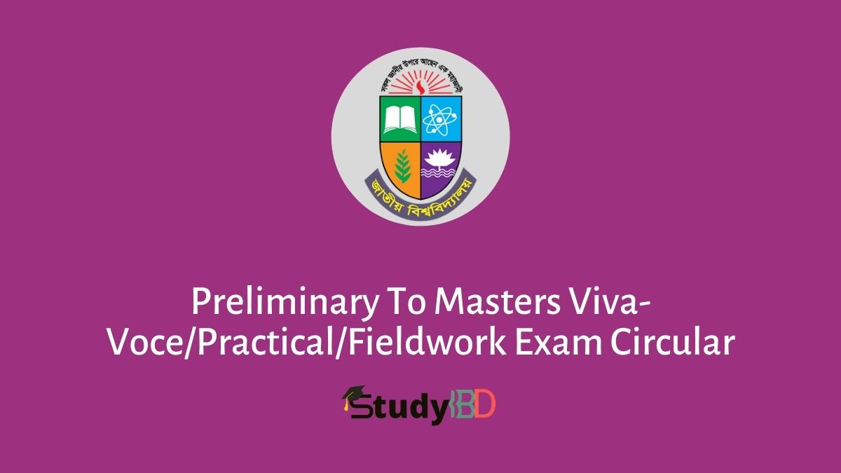 Preliminary To Masters Viva-Voce/Practical/Fieldwork Exam Circular
