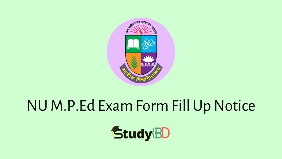 NU M.P.Ed Exam Form Fill Up Notice