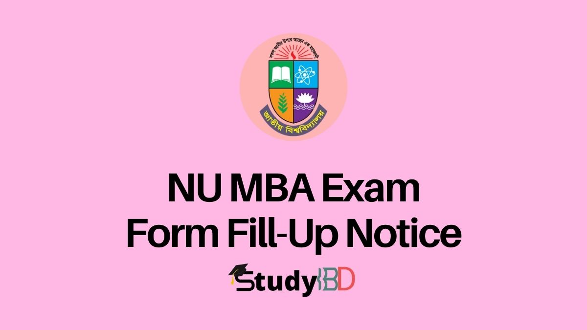 NU MBA Exam Form Fill Up Notice