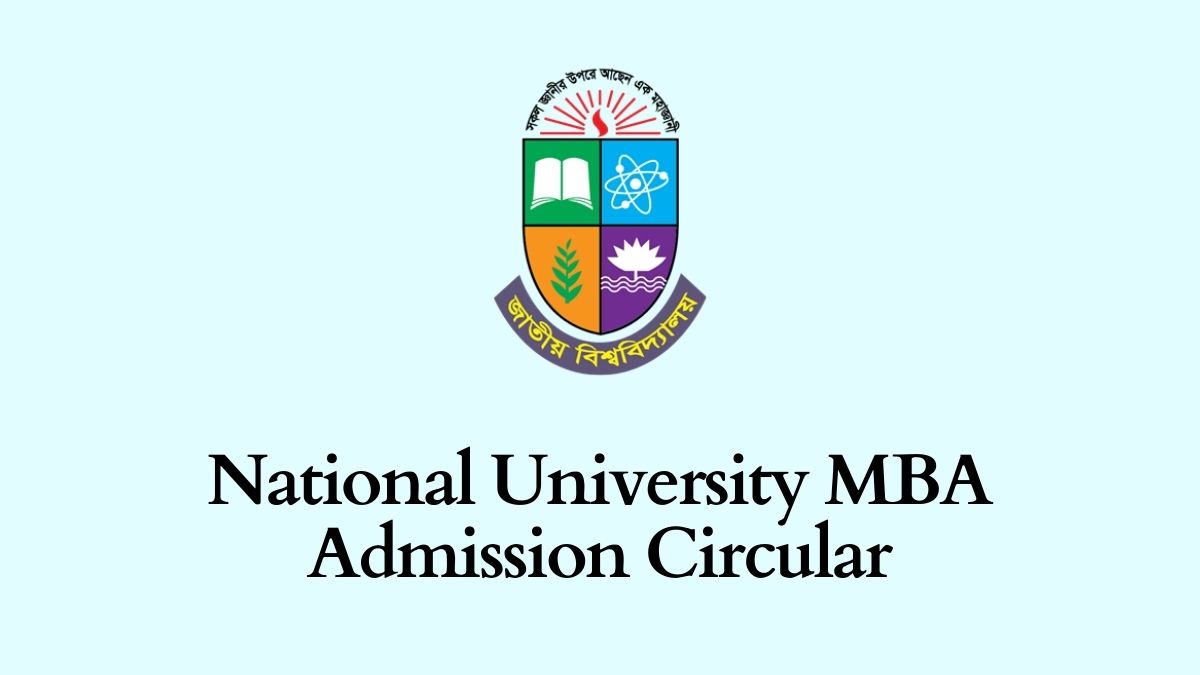 National University MBA Admission Circular