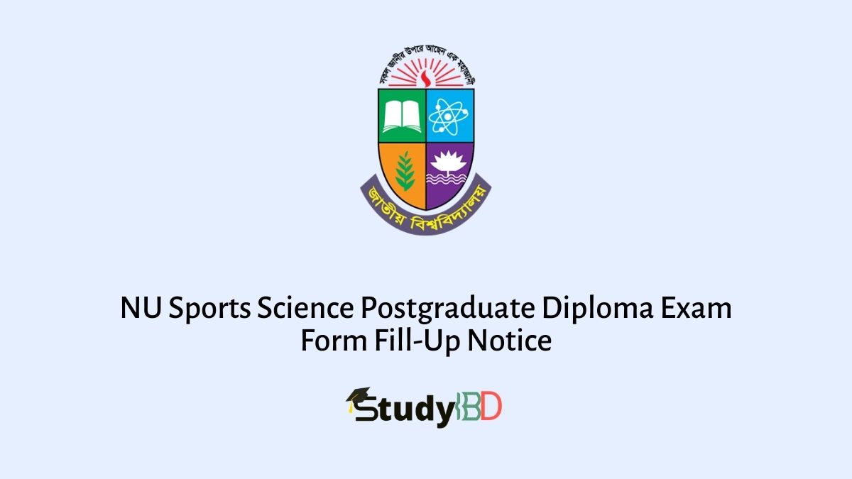 NU Sports Science Postgraduate Diploma Exam Form Fill-Up Notice