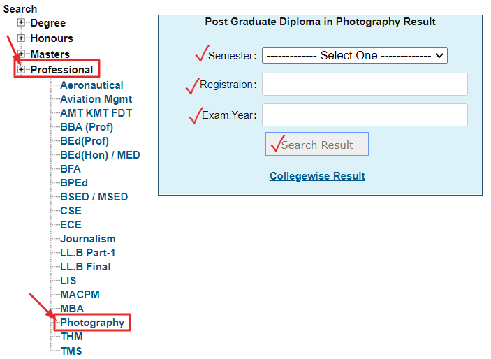 Post Graduate Diploma In Photography Exam Result 2022